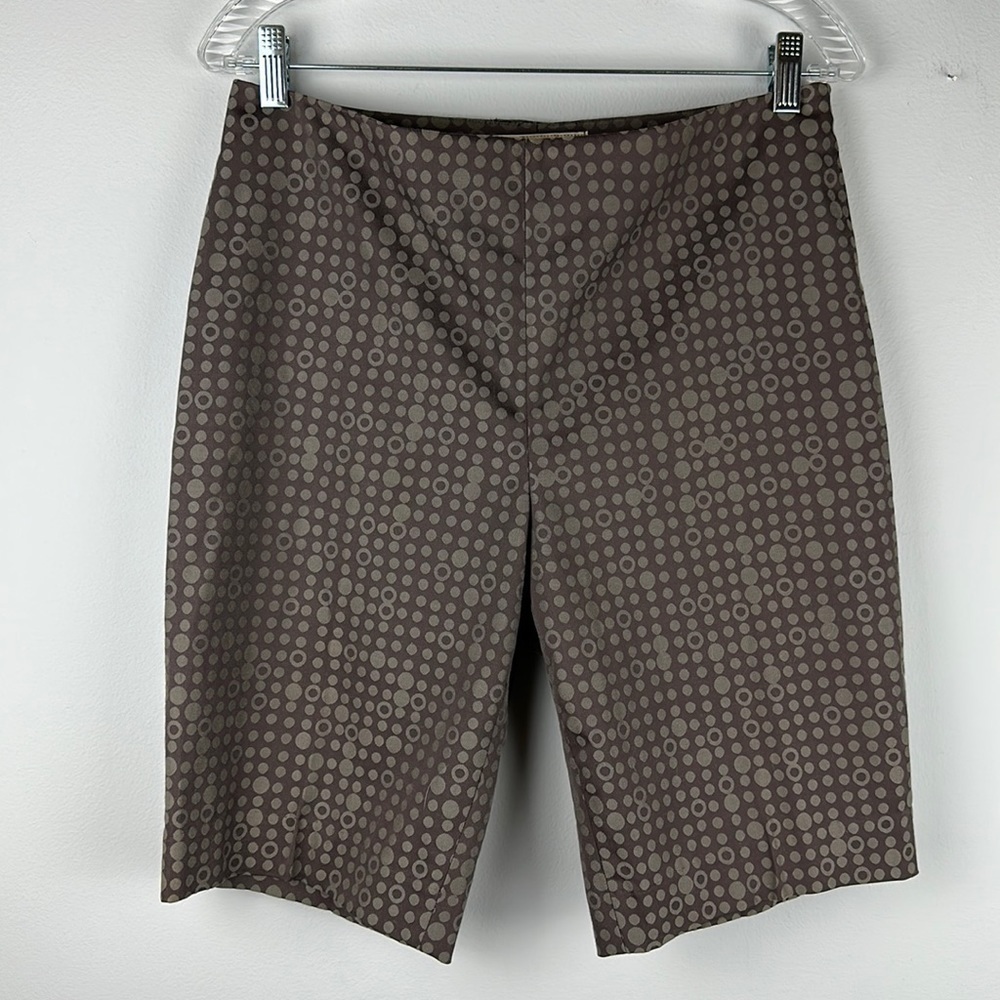 See By Chloe Bermuda Shorts Brown High Waist Size 6 Stretch Preppy Summer Classy